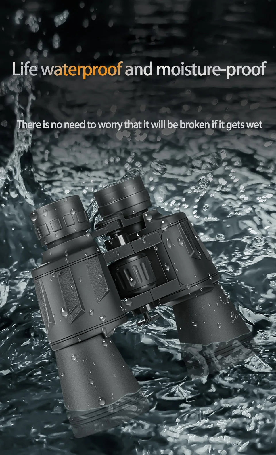 20x50 HD BAK4 Military Binoculars – Long-Range Zoom Telescope for Outdoor Use